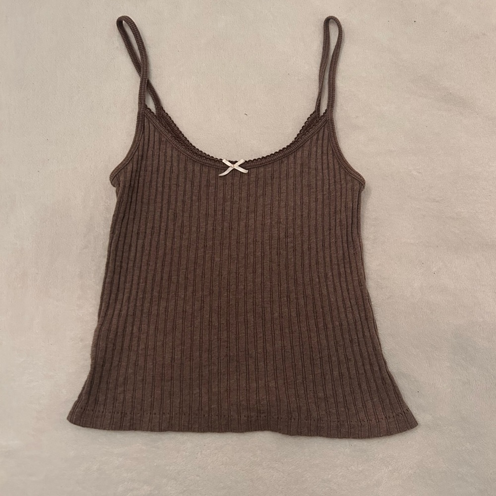Brandy Melville Brown Ribbed Camisole